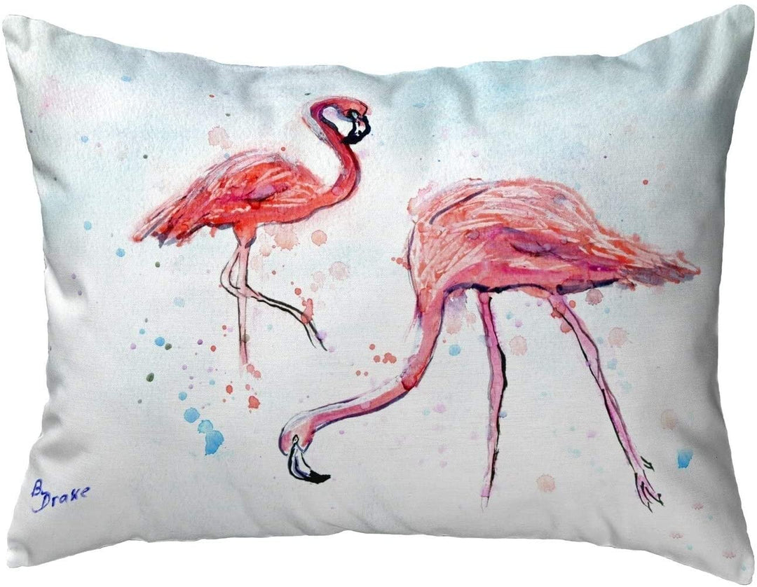 Funky Flamingos Small No Cord Pillow 11x14 Color Graphic