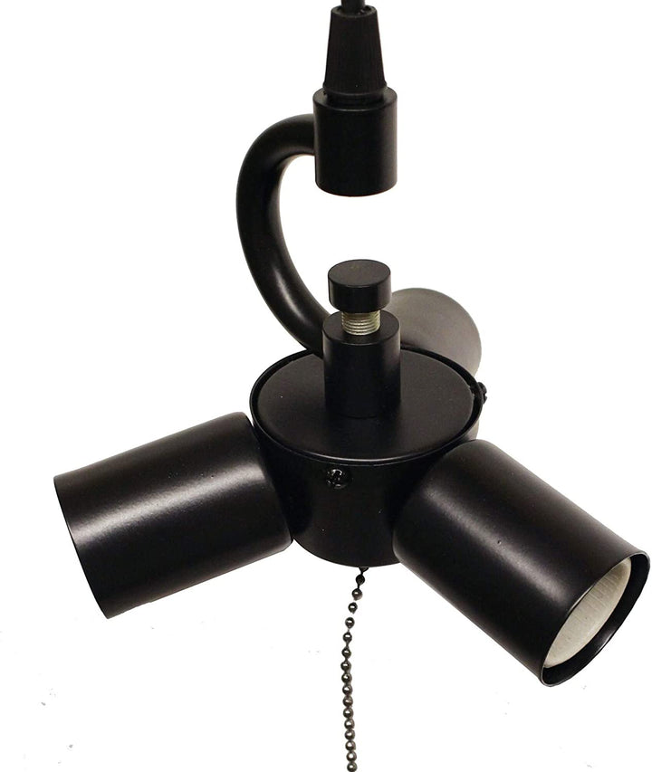 Cloth Wire Pendant Kit 3 Lights Satin Black Modern