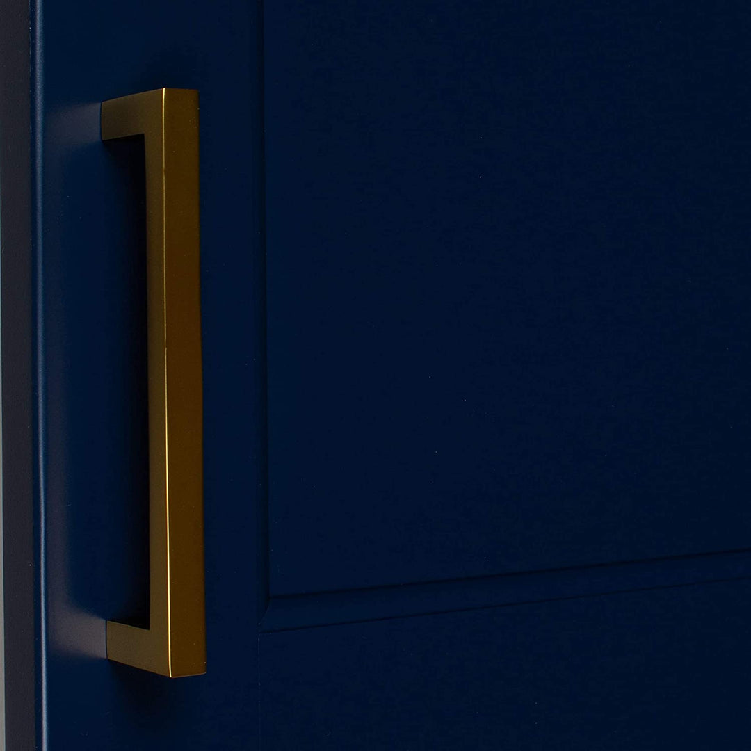 5 Center Gold Solid Square Bar Pulls (10 Pack) Brass Modern Contemporary Zinc Finish