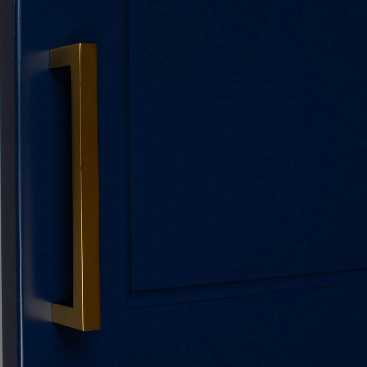 5 Center Gold Solid Square Bar Pulls (10 Pack) Brass Modern Contemporary Zinc Finish