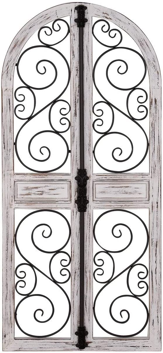 Farmhouse 52 X 24 Inch Wood Iron Door Wall Decor
