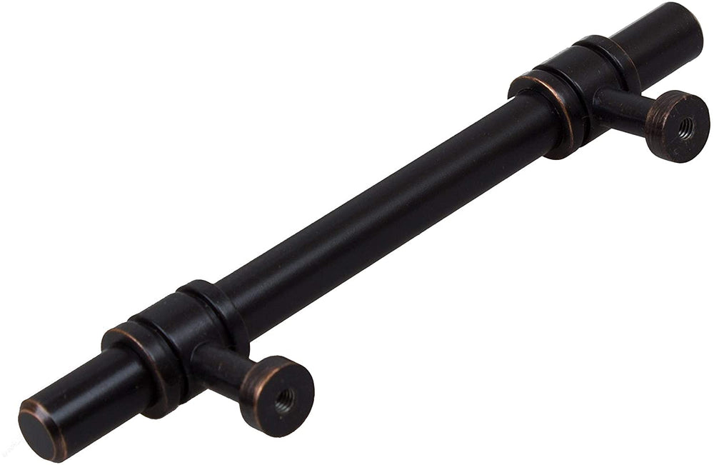 MISC 5 Pack 3 3/4 Cc Oil Rubbed Bronze Solid Barrel Bar Pulls Zinc Finish