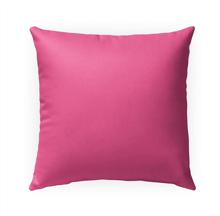 Hot Pink Indoor|Outdoor Pillow by 18x18 Pink Modern Contemporary Polyester Removable Cover