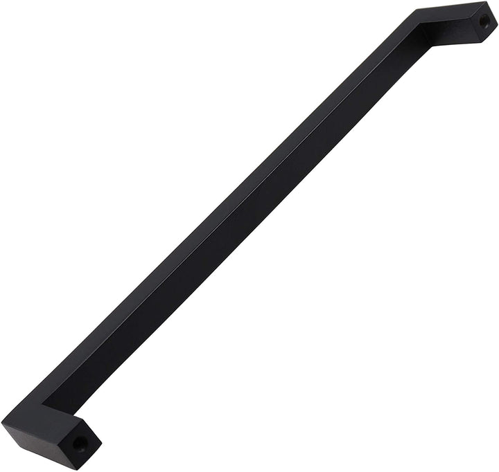25 Pack 7 9/16 inch Center Solid Square Bar Pull Black Modern Contemporary Metal Matte