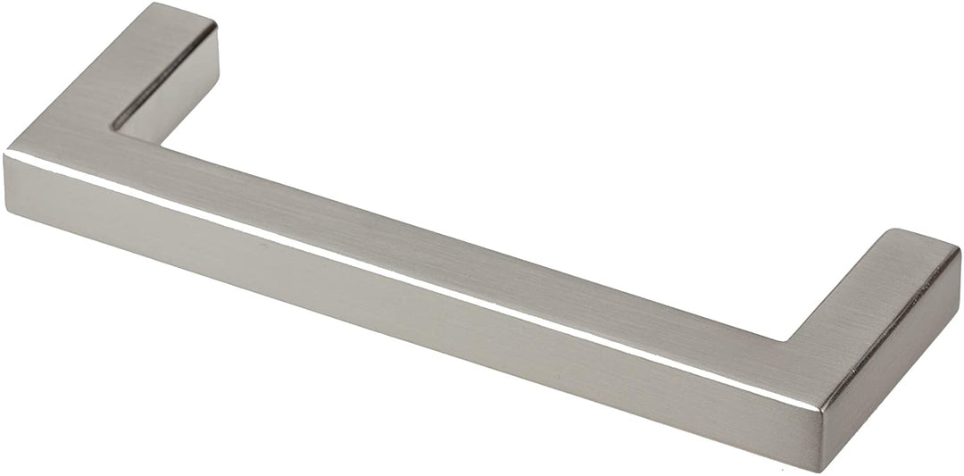 3 75 inch CC Satin Nickel Solid Square Cabinet Bar Pull (Pack 10) Grey Metal Finish - Diamond Home USA
