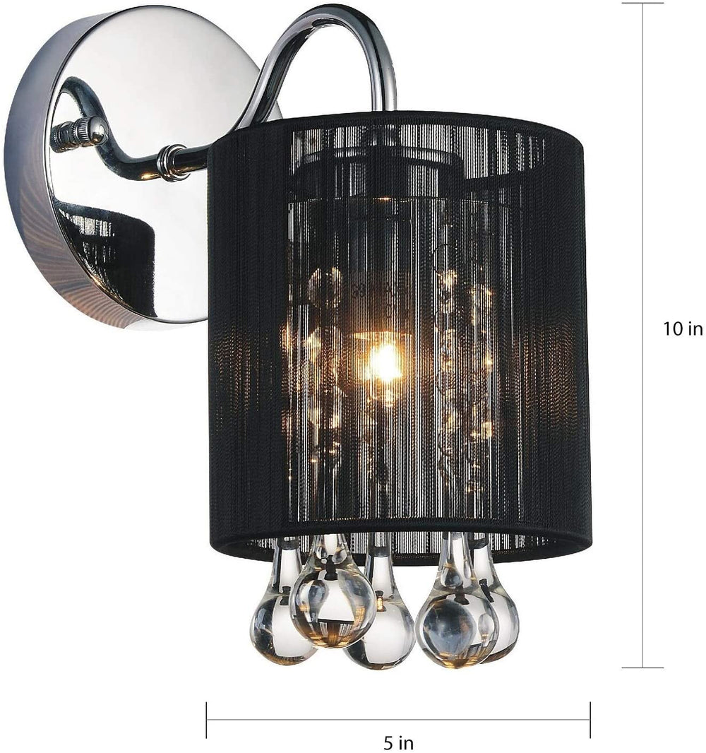 Chrome 1 Light Wall Sconce Glam Stainless Steel - Diamond Home USA