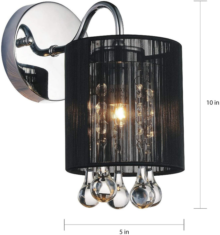 Chrome 1 Light Wall Sconce Glam Stainless Steel - Diamond Home USA