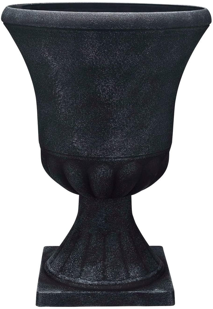 21" Urn Weathered Black Traditional Round