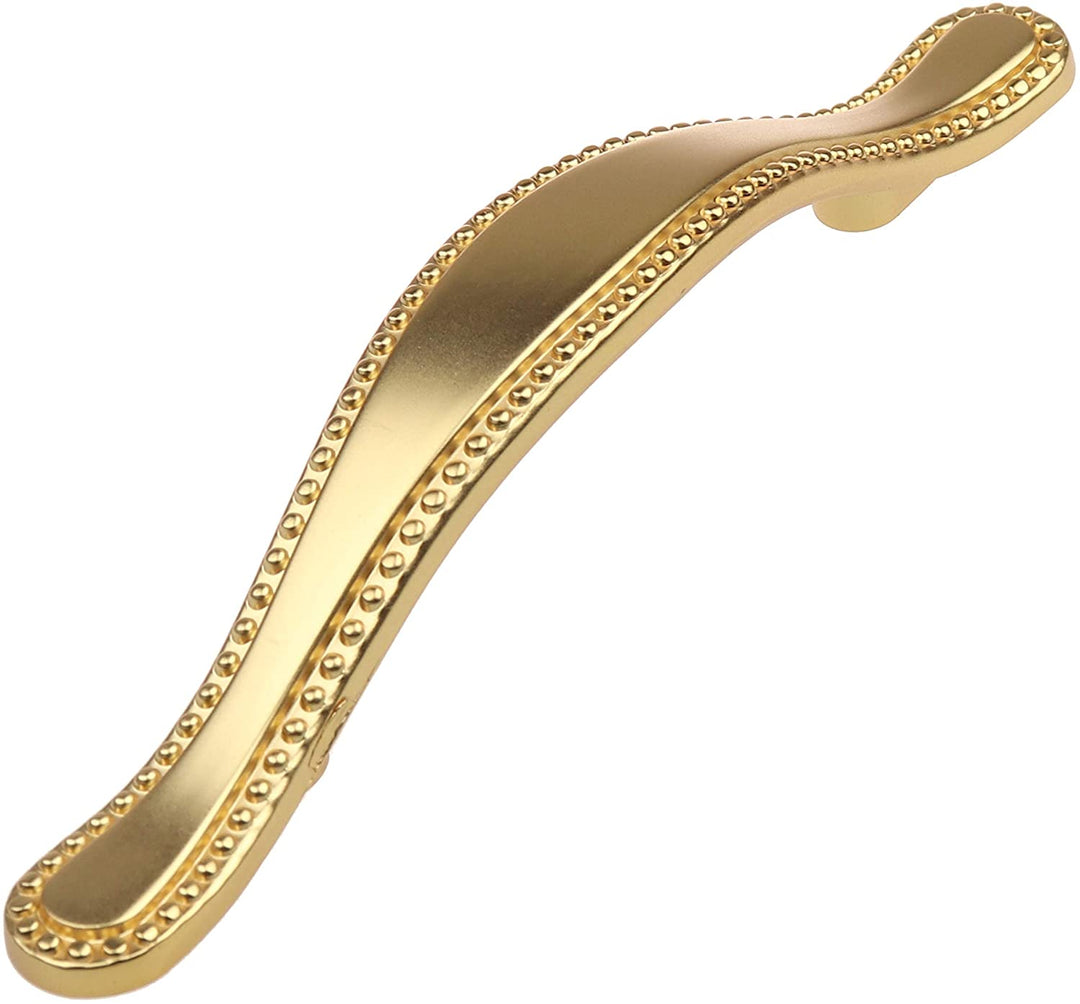 25 Pack 3 Inch nter Brass Gold Beaded Cabinet Pulls Mid