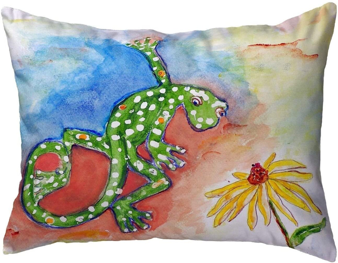 Gecko Small No Cord Pillow 11x14 Color Graphic Casual
