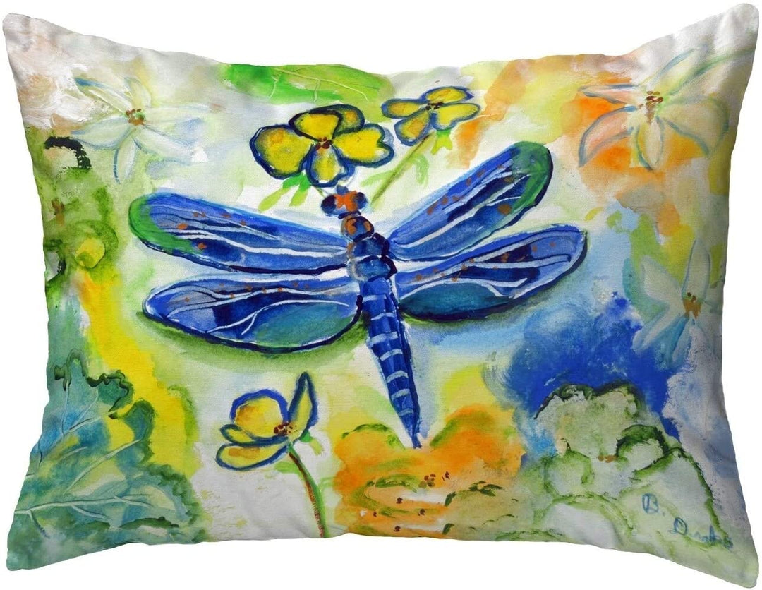 Dragonfly's Garden No Cord Pillow 16x20 Color Graphic