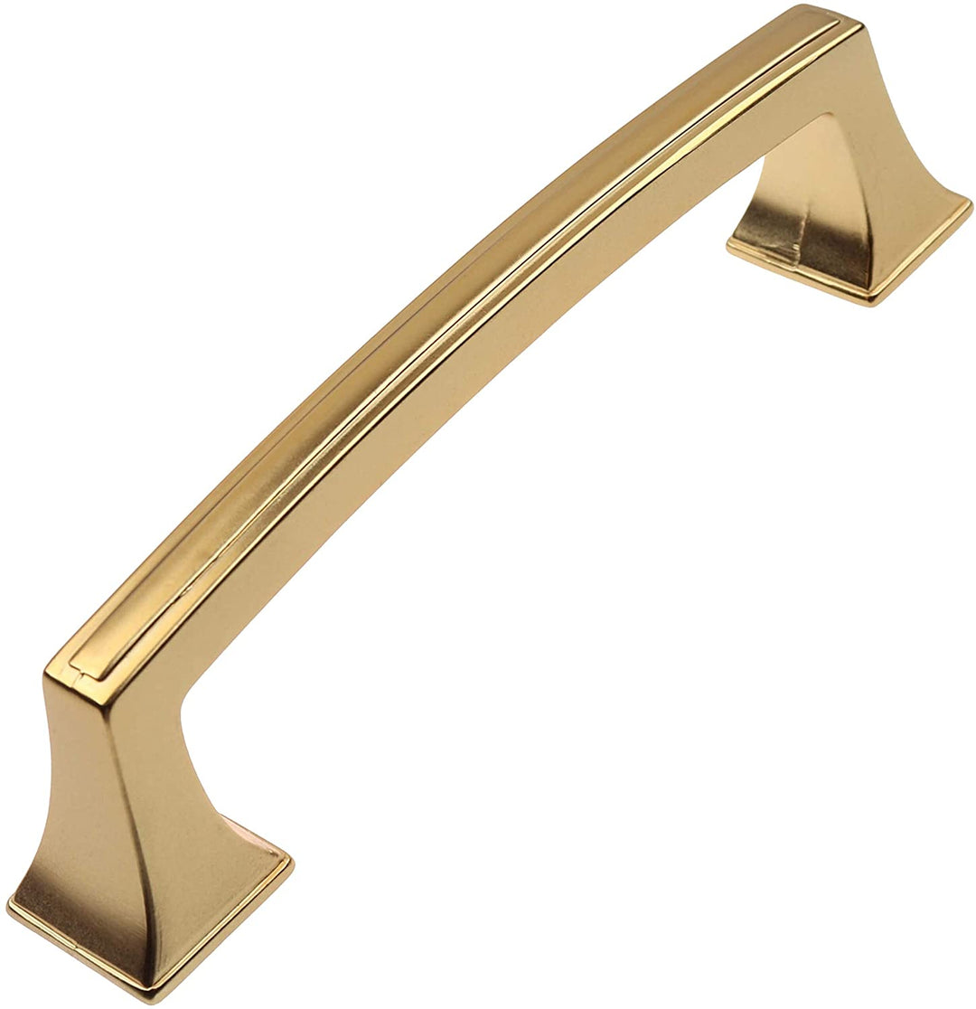 3 3/4 Center Gold Base Cabinet Pulls (25 Pack) Brass