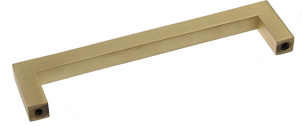 5 inch Satin Gold Solid Square Bar Pull Handle (Pack 25) Modern Contemporary Zinc Finish - Diamond Home USA