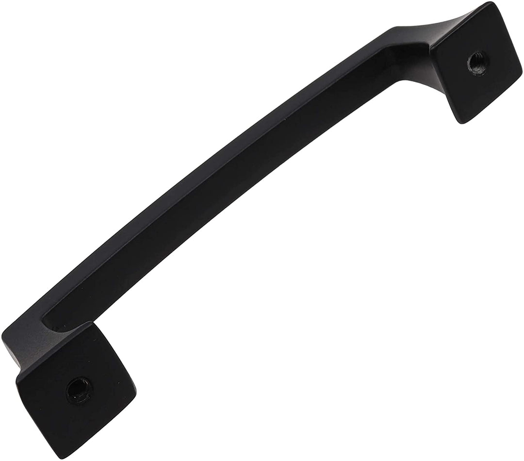 10 Pack 3 3/4 inch Center Classic Base Cabinet Pull Black Modern Contemporary Zinc Matte - Diamond Home USA