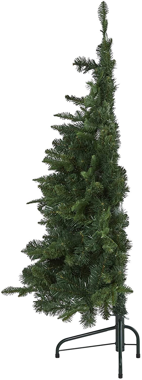 4' Grand Spruce Flat Back Christmas Tree 90 Clear Led Green - Diamond Home USA