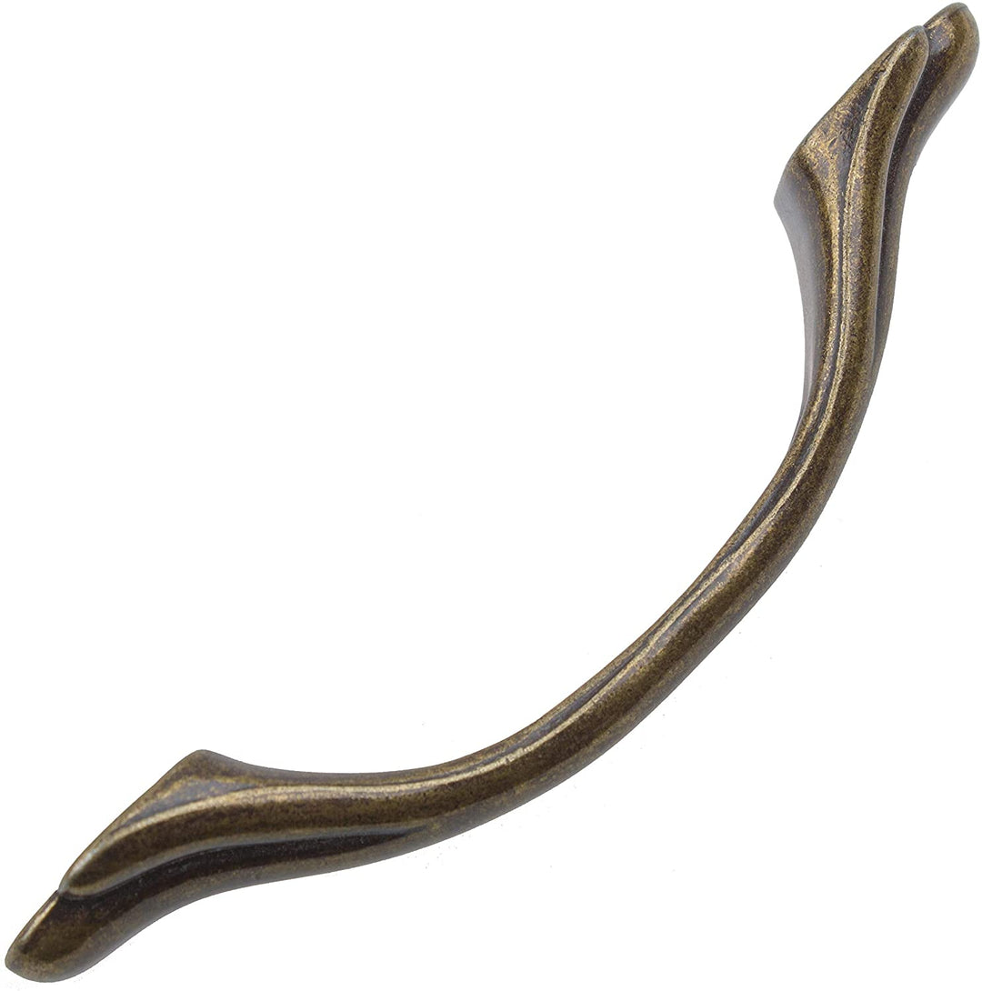 3 inch Antique Brass Classic Paw Cabinet Pulls (Pack 10) Metal Finish - Diamond Home USA