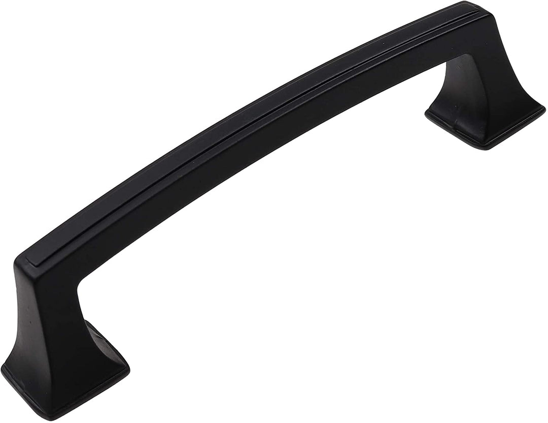 10 Pack 3 3/4 inch Center Classic Base Cabinet Pull Black