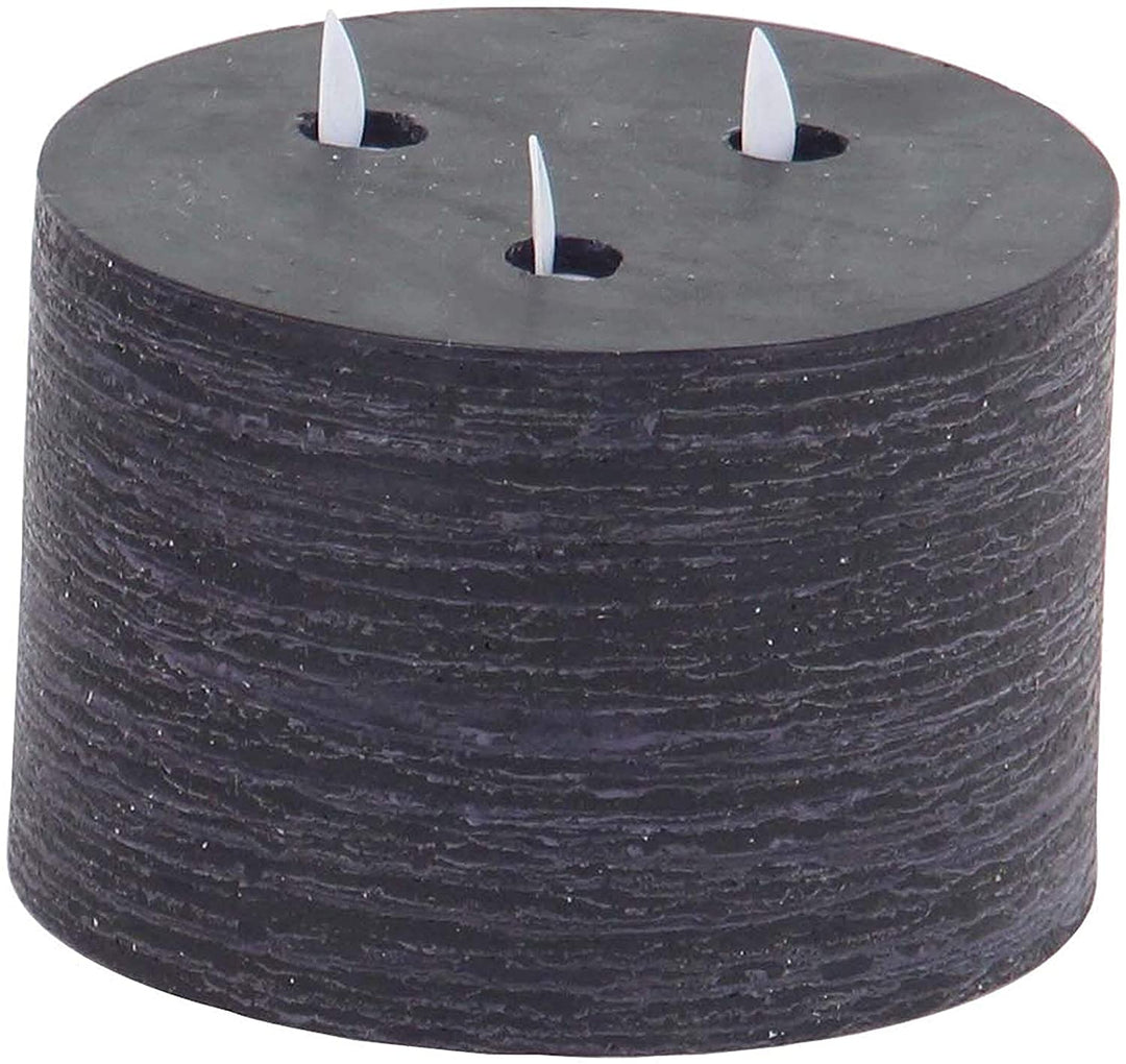 Modern Black Led Candles (Set 3) Contemporary Wax - Diamond Home USA