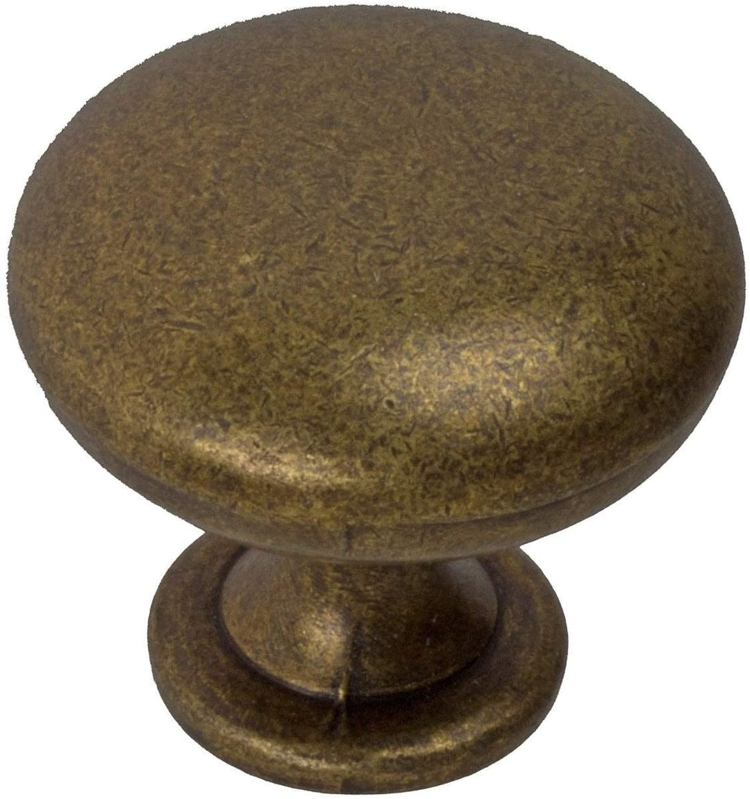 5 Pack 1 1/8 Antique Round Solid Cabinet Knobs Traditional