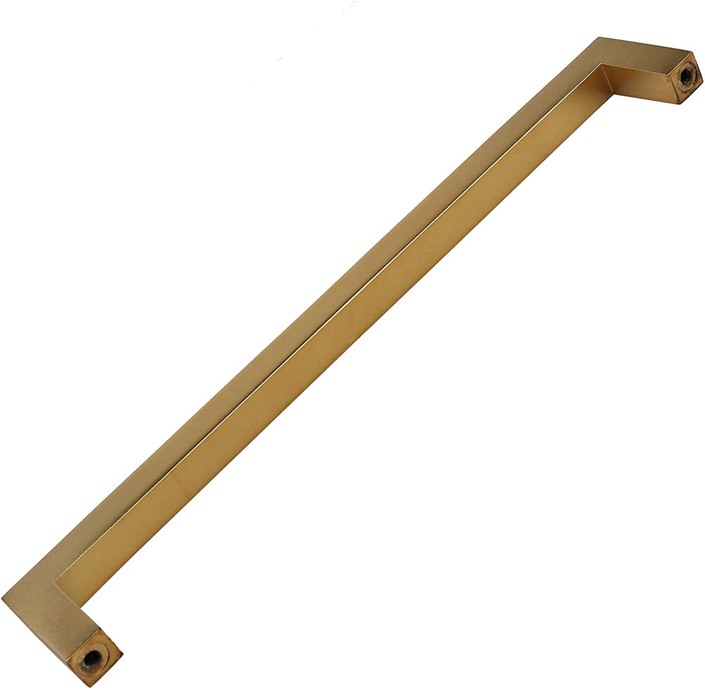 7 9/16 Center Gold Solid Square Bar Pulls (10 Pack) Brass Modern Contemporary Zinc Finish