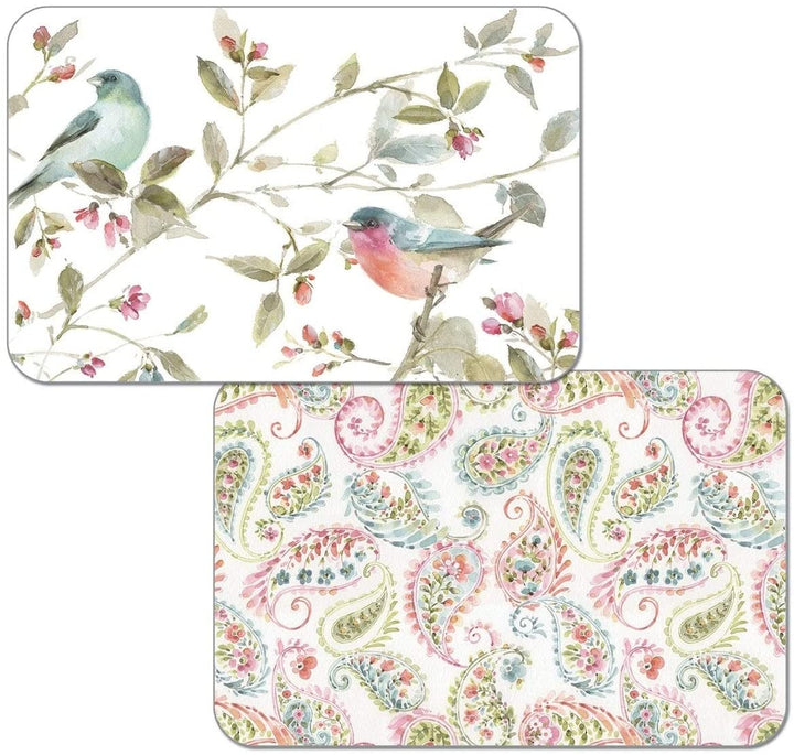 Wipe Clean Plastic Placemats Set 4 Romance Color