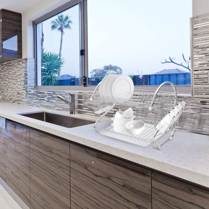 Multifunctional S Shaped Dual Layers Collection Shelf Dish