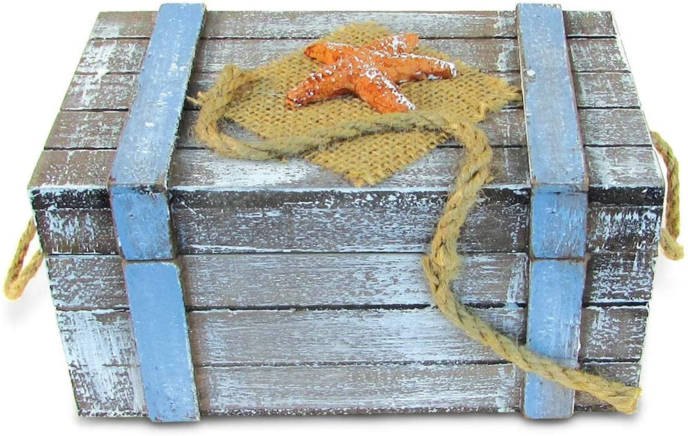 Gift Souvenir Pacific Jewelry Box Large Small Nautical Decor (Set 2) Color Coastal Plastic