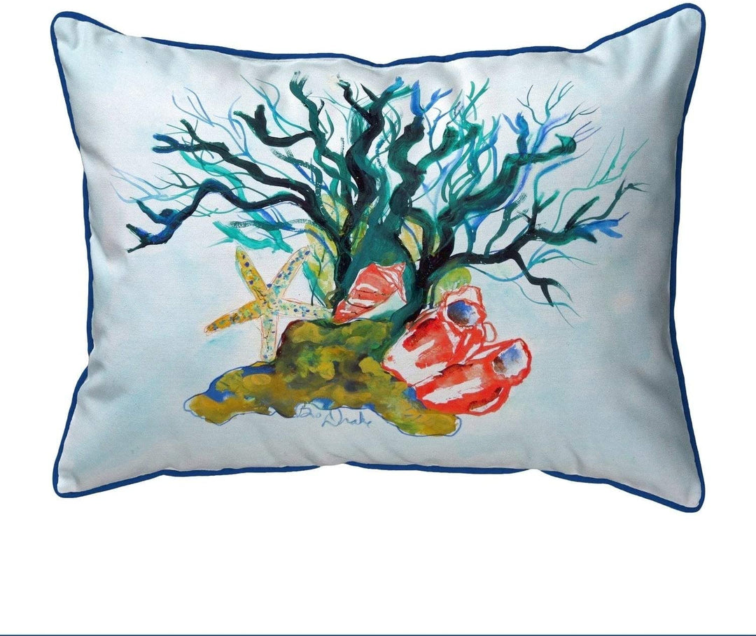 Starfish Coral Shells Extra Large Corded Pillow 20x24
