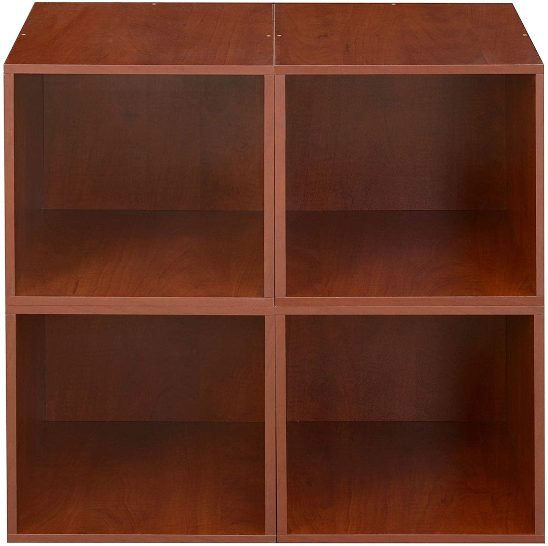 Storage Set 4 Cubes Cherry Modern Contemporary Laminate Finish - Diamond Home USA