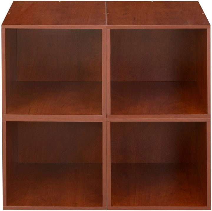 Storage Set 4 Cubes Cherry Modern Contemporary Laminate Finish - Diamond Home USA