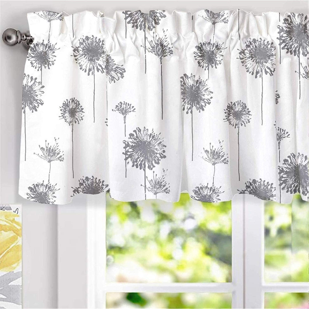 Dandelion Floral Botanical Lined Valance 2 Pack 52'' Width X