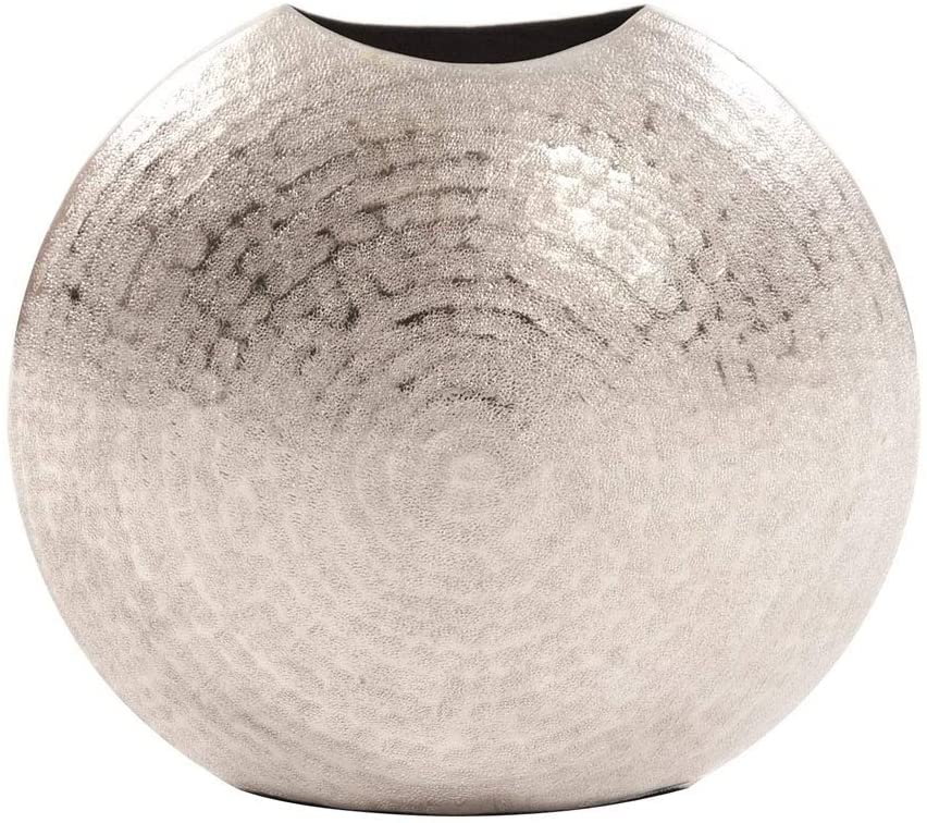 Frosted Silver Metal Vase