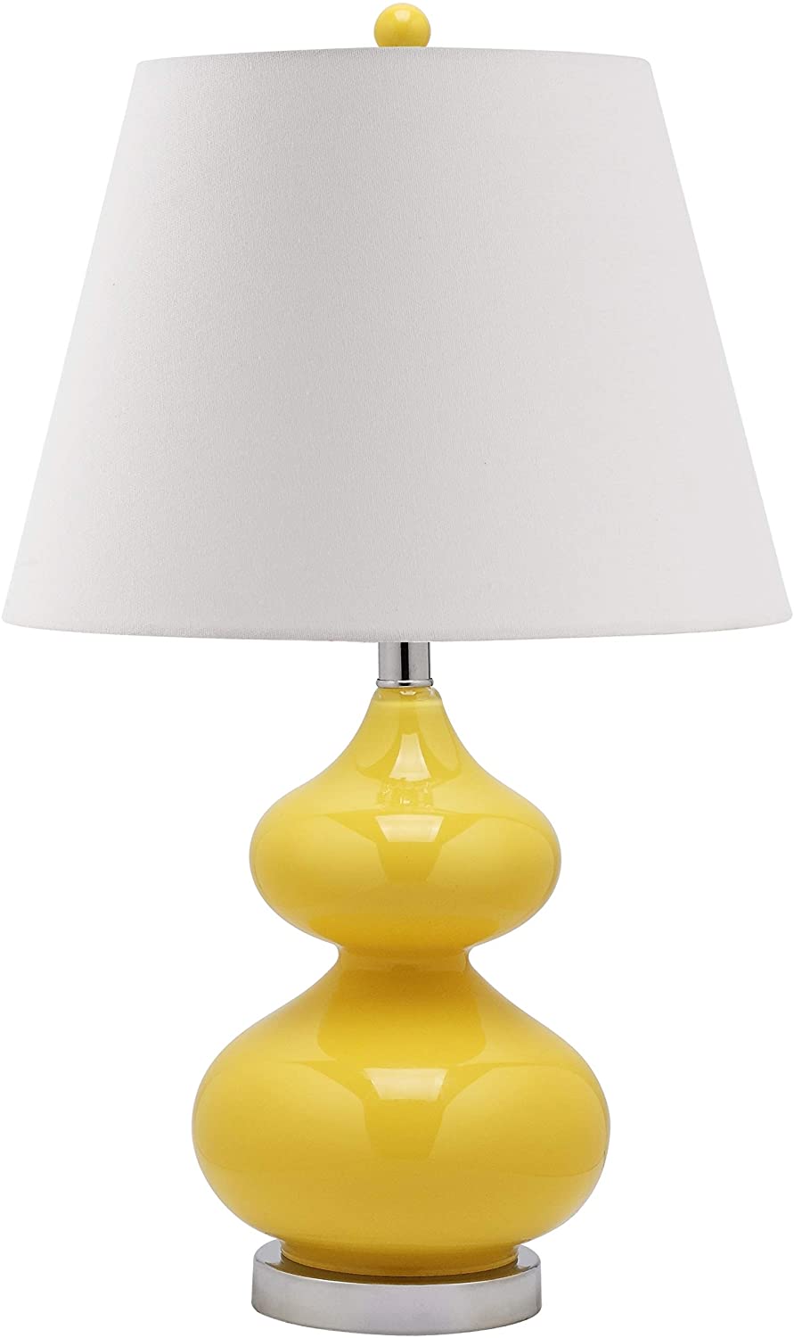 Lighting 24 inch Eva Yellow Double Gourd Glass Table Lamp