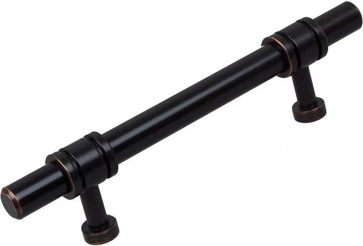 5 Pack 3 3/4 Cc Oil Rubbed Bronze Solid Barrel Bar Pulls