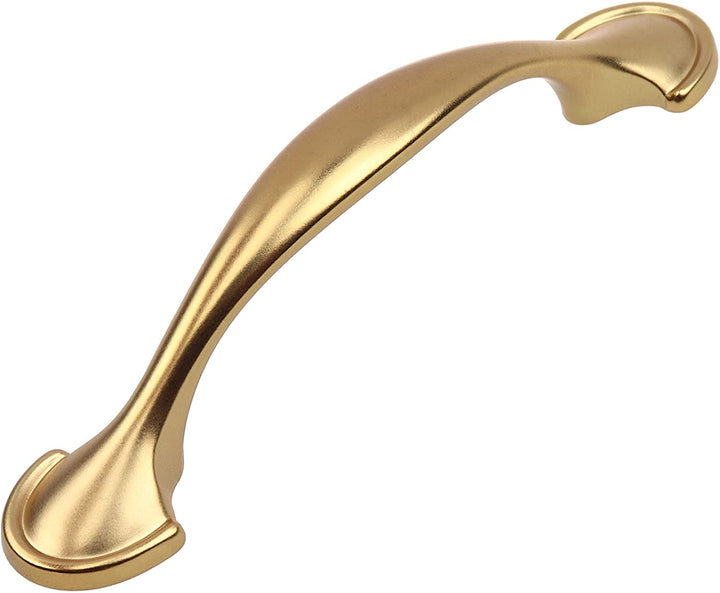10 Pack 3 Center Gold Arch Cabinet Pulls Brass Traditional