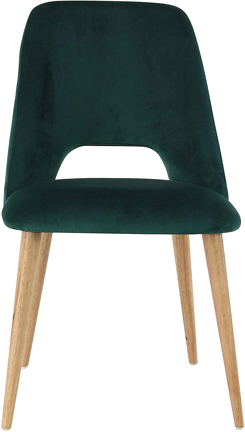 Modern Green Wood Fabric Cushioned Dining Chair Contemporary Upholstered - Diamond Home USA