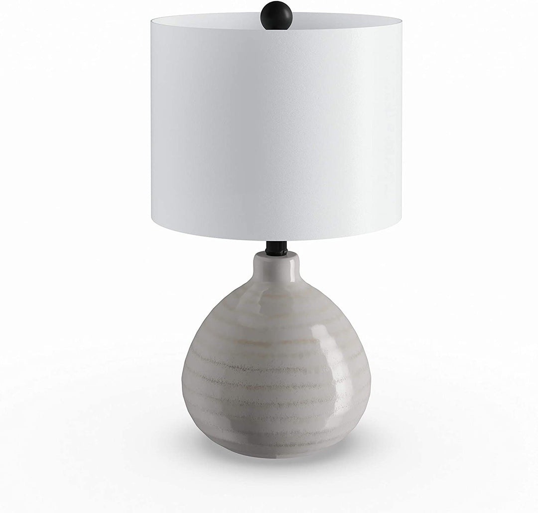 Ceramic Accent Table Lamp Grey Farmhouse Traditional Transitional - Diamond Home USA