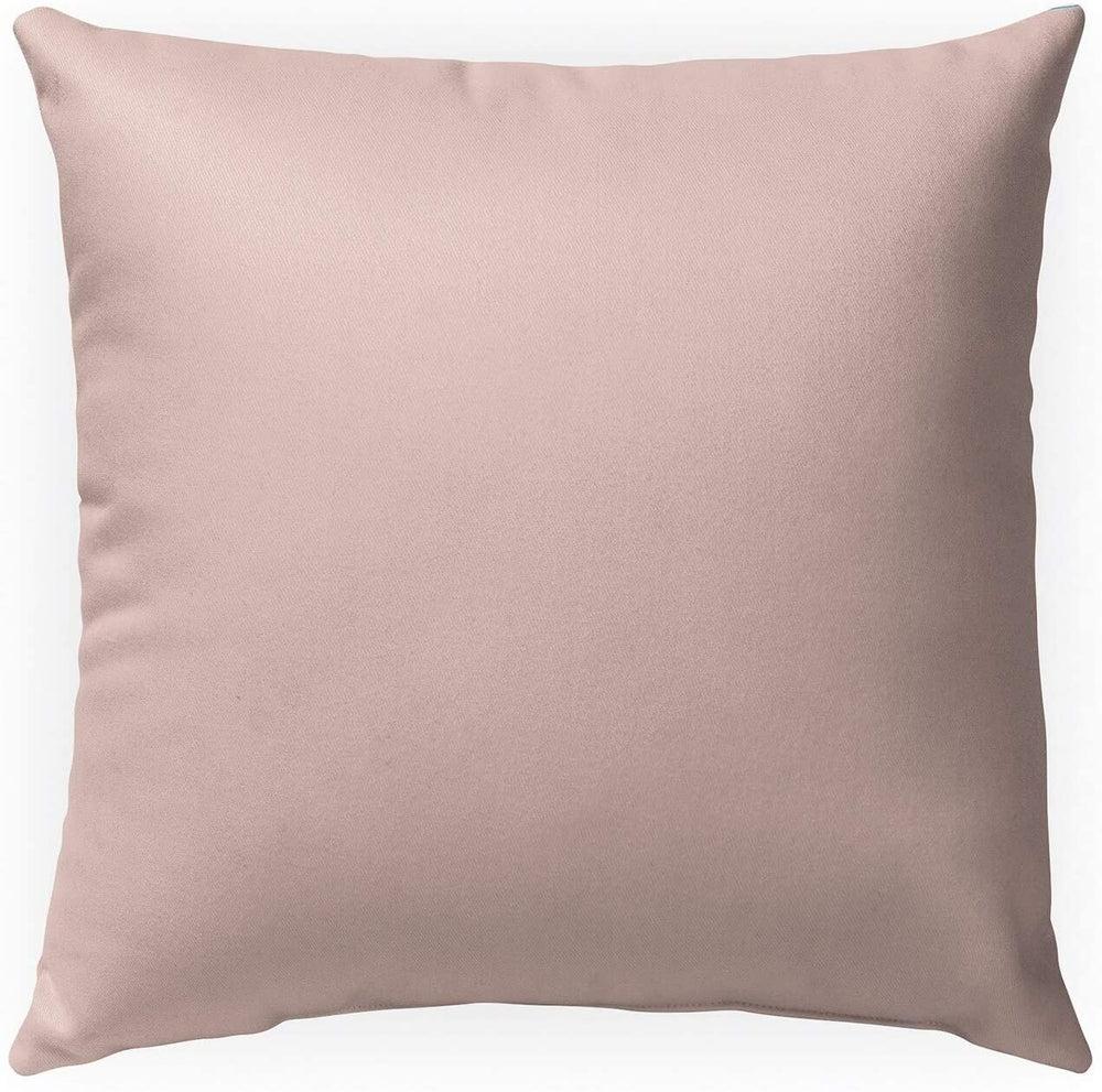 Dusty Pink Indoor|Outdoor Pillow by 18x18 Pink Modern Contemporary Polyester Removable Cover