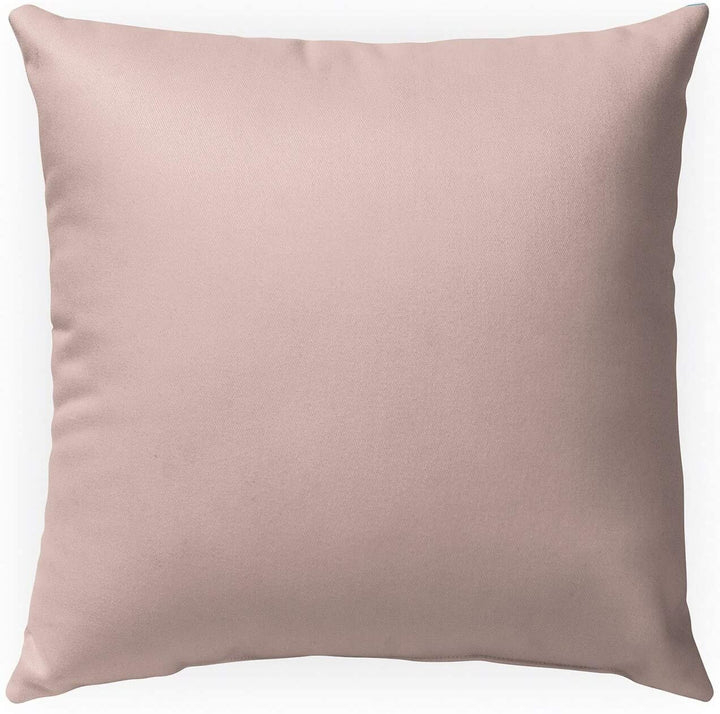 Dusty Pink Indoor|Outdoor Pillow by 18x18 Pink Modern Contemporary Polyester Removable Cover
