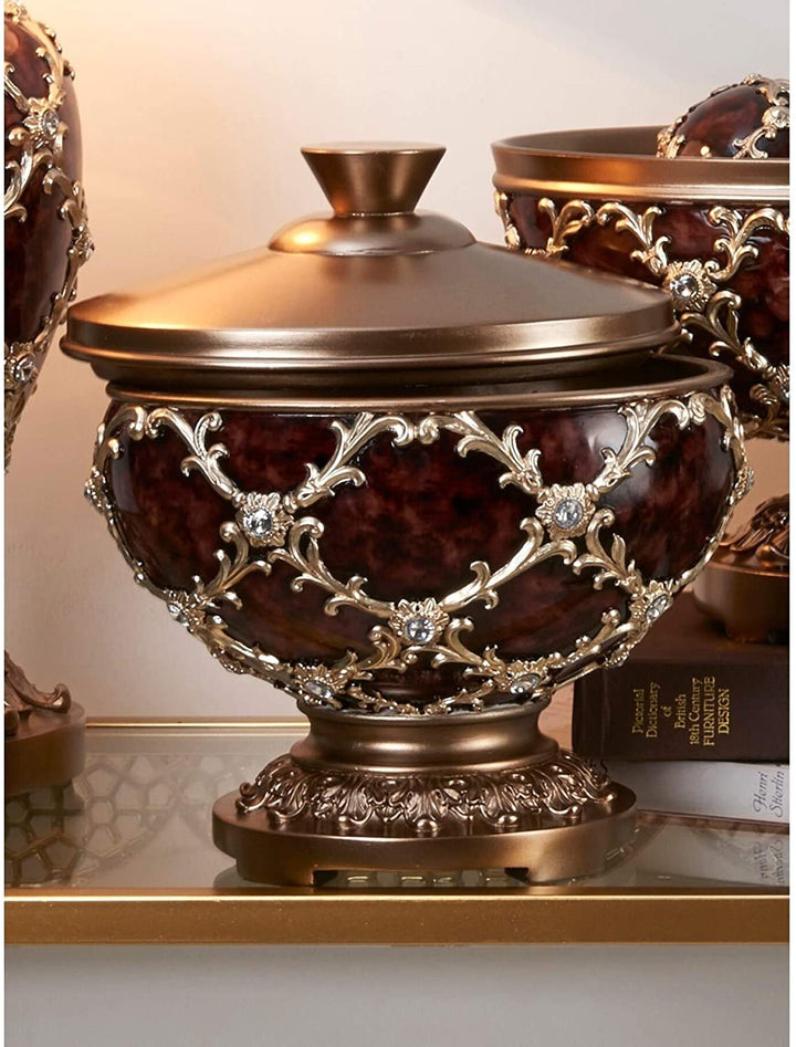 11 Stencil Jewlry Bowl Box Brown