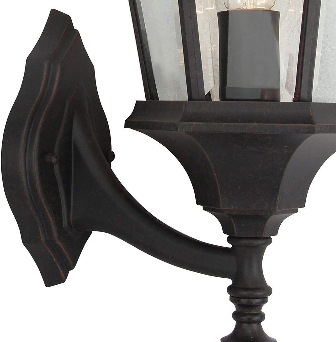 1 Light Outdoor Wall Lantern Oil Rubbed Bronze Traditional Dimmable
