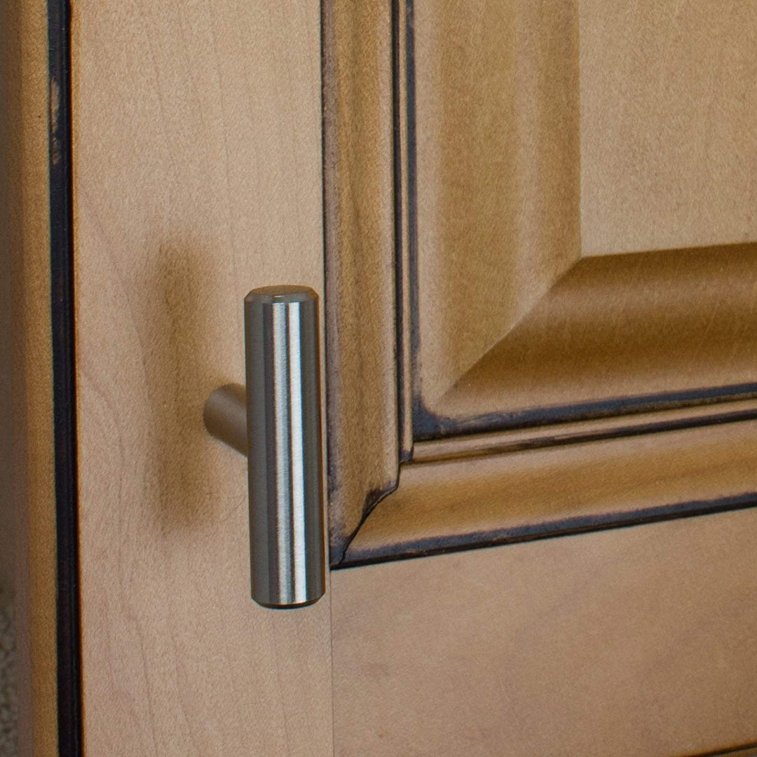 2 inch Solid Stainless Steel Cabinet Bar Knobs (Case 25) Grey Metal Nickel Finish - Diamond Home USA