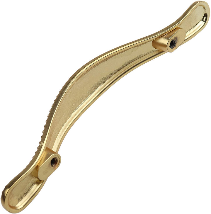 25 Pack 3 Inch Center Brass Gold Beaded Cabinet Pulls Mid Century Modern Zinc Finish - Diamond Home USA