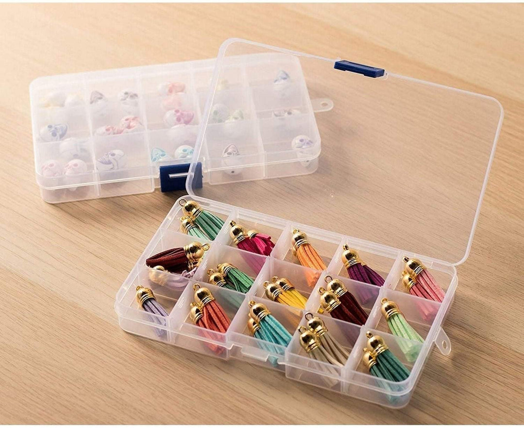 MISC Clear Jewelry Box 6 Pack Plastic Bead Storage Container Earrings Organizer