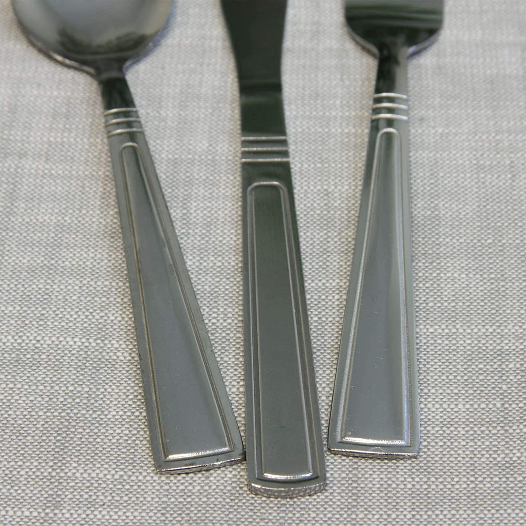 45 Tumble Finish Flatware Set Silver Stainless Steel - Diamond Home USA