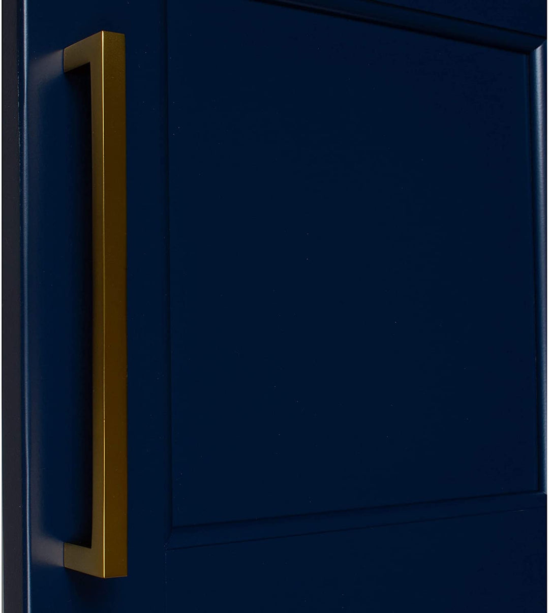 7 9/16 Center Gold Solid Square Bar Pulls (10 Pack) Brass Modern Contemporary Zinc Finish