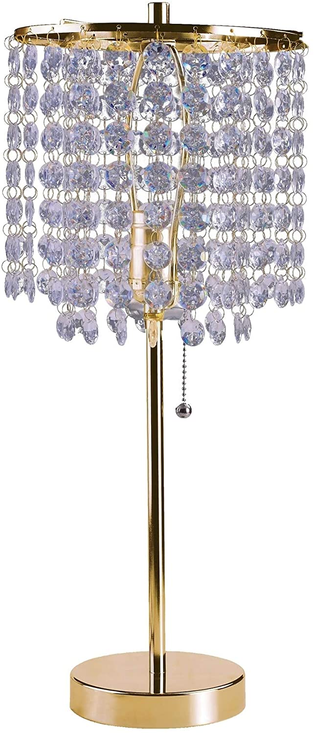 International Glam Stylish Gold Crystal aded Table Lamp
