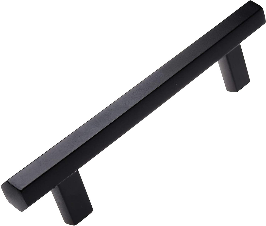 10 Pack 5 inch Center Solid Hexagon Bar Pull Matte Black