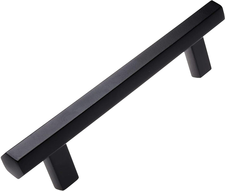 10 Pack 5 inch Center Solid Hexagon Bar Pull Matte Black