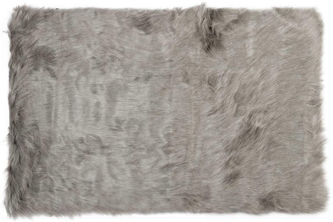 60" X 96" Gray Sheepskin Rug/Throw Grey Solid Color